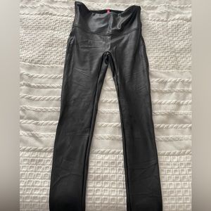 Spanx- Black Faux Leather Leggings (M)